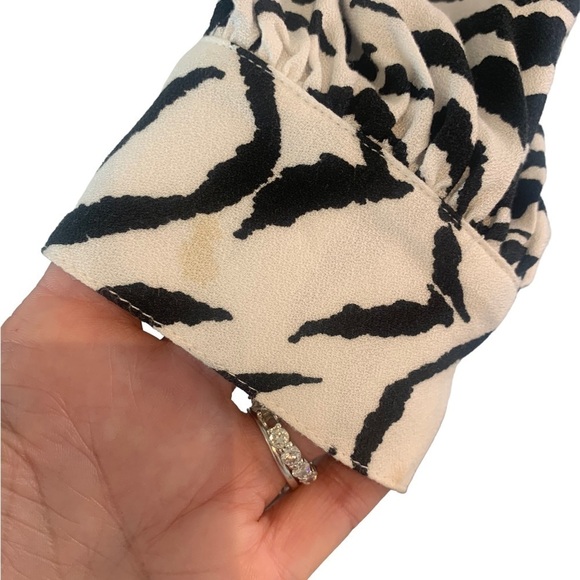 Generation Love Zebra Print V-Neck Blouse - Picture 12 of 12